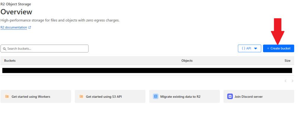 cloudflare +create bucket