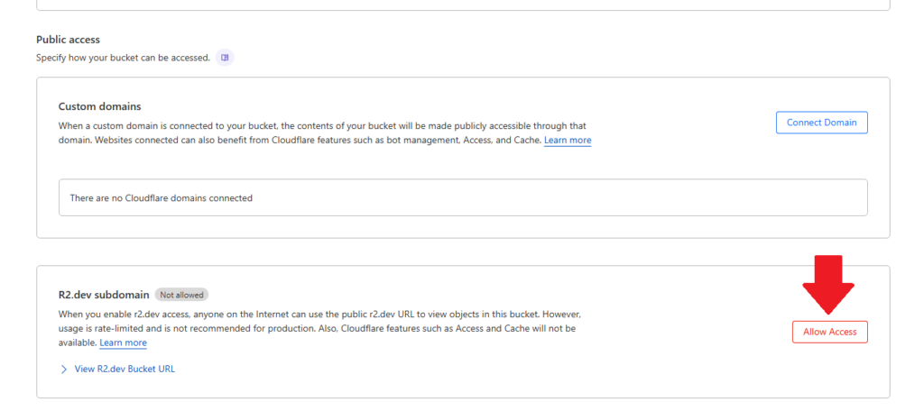 cloudflare r2.dev subdomain