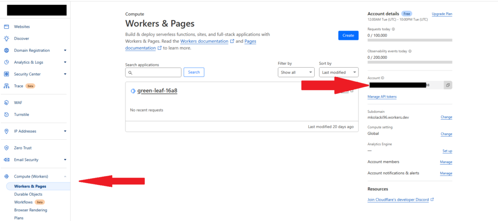 cloudflare workers account id