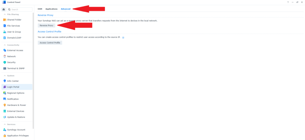 synology nas reverse proxy advanced