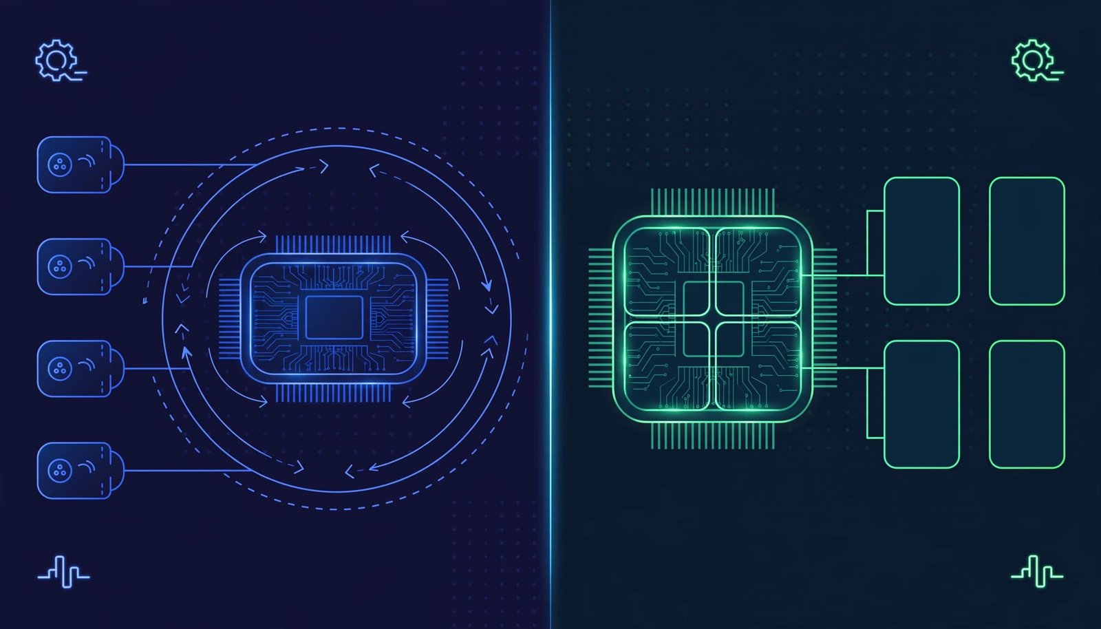 A split diagram compares one time-shared GPU with one partitioned GPU.