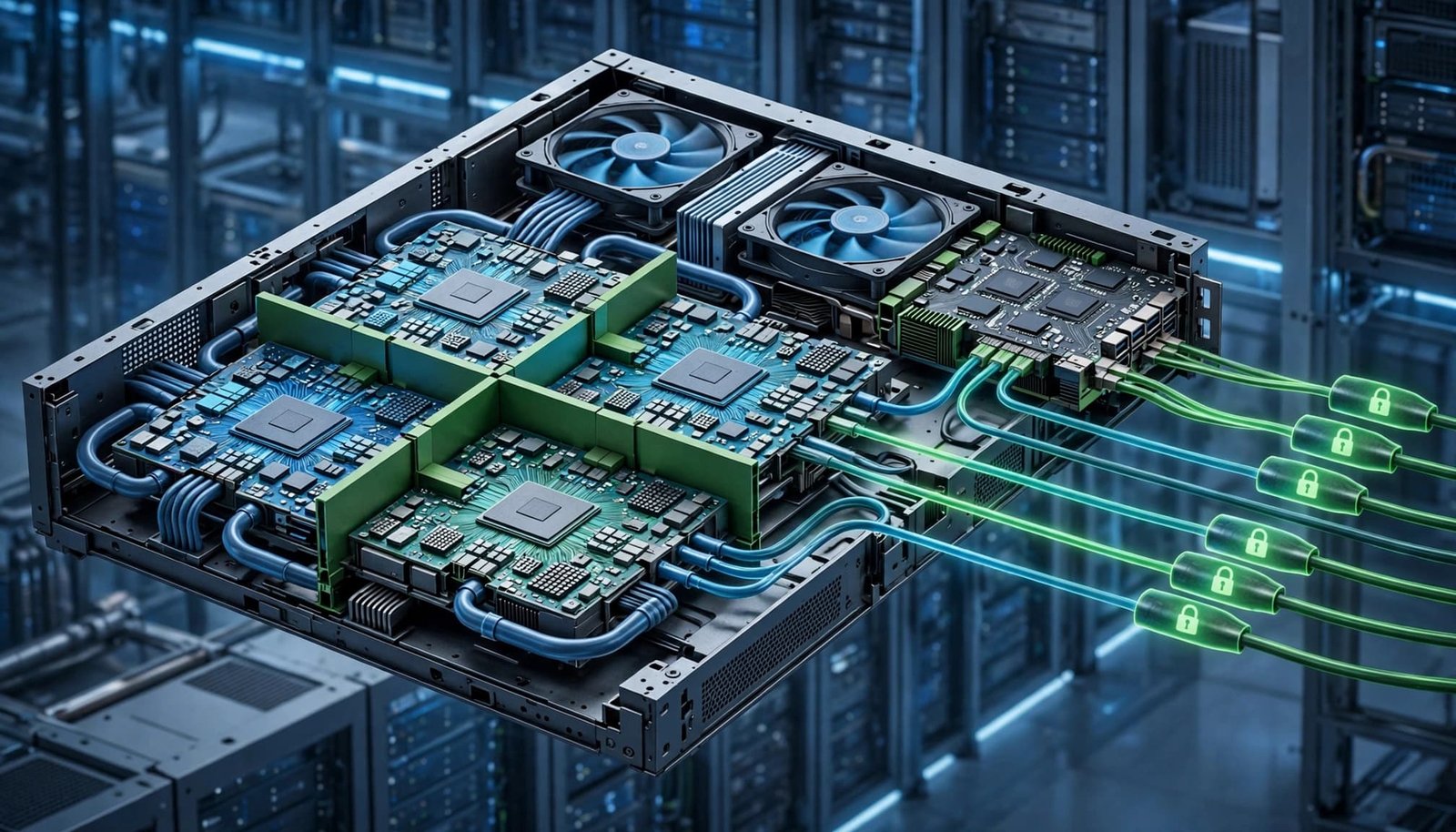 Kubernetes Multi-Tenancy for Regulated SaaS in 2026 2 Server GPU partitions connect to separate encrypted network paths.