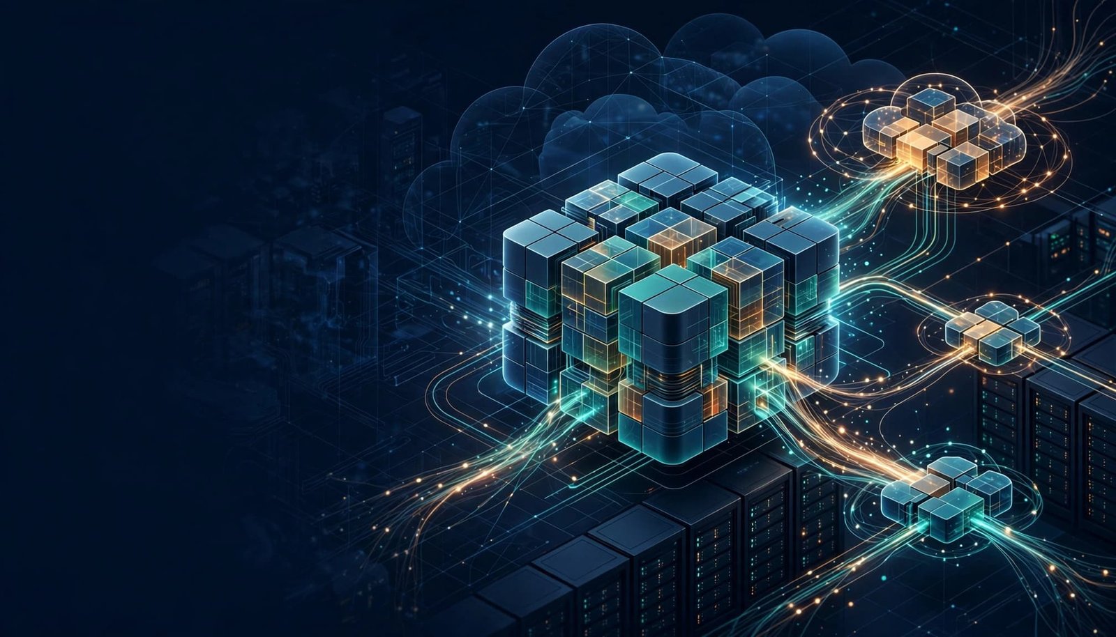 DynamoDB Pricing for High-Throughput SaaS in 2026 1 Glowing data paths connect a central database cluster with regional cloud nodes.